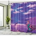 thumbnail image 5 of Ambesonne Mermaid Shower Curtain, Cartoon Style Dolphins, 69"Wx84"L, Multicolor, 5 of 5