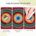 thumbnail image 3 of Mexican Blanket Serape Mantel Mexicano Colorful Waterproof Picnic Round Table Cloth Cover Decorations Fabric 60 Inch Circular Tablecloth for 20-47 Inch Home Dining Room Kitchen, 3 of 6
