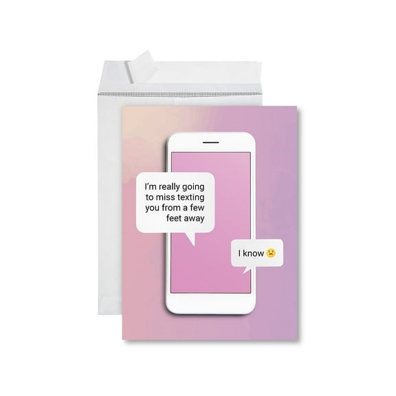 Koyal Wholesale Funny Farewell Jumbo Card Going To Miss Texting You From A Few Feet Away Blank Goodbye Greeting Card