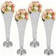 thumbnail image 4 of Candelabro de hierro para centros de mesa y decoración de mesas de boda | Elegante acabado dorado o plateado | Base resistente a la oxidación para arreglos florales en fiestas, restaurantes y cenas, 4 of 8