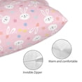 thumbnail image 3 of Fotbe Easter Cute Rabbit Funda de Almohada Decorativa Estilo Occidental, Lujo en Algodón, Fundas para Almohadas King, Cojín Estampado para Decoración del Hogar-16"x24", 3 of 6