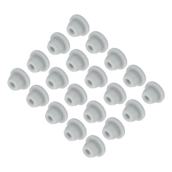 20 Pcs Bouchons de Trou de Verrouillage en Silicone, Rainure Étroite 5.5mm 1.5mm pour Cuisine Bouchons d'Étanchéité Étanches Gris