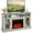 Grey, variant on Costway 58'' Fireplace TV Stand with 1400W Electric Fireplace for TVs up to 65 Inches