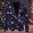 thumbnail image 2 of Mens Fashion Leisure Christmas Printed Pocket Jacket Suit Jacket, 2 of 3