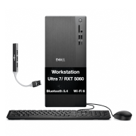 Dell Tower ECT1250 Desktop, Intel Core Ultra 7 265F, RTX 5060, 32GB DDR5, 1TB SSD, Win 11 Home w/DKZ Hub