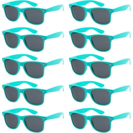 10 Pack TEAL Retro 80s Sunglasses Pack