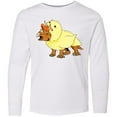 thumbnail image 3 of Inktastic Easter Duck Triceratops Long Sleeve Youth T-Shirt, 3 of 5