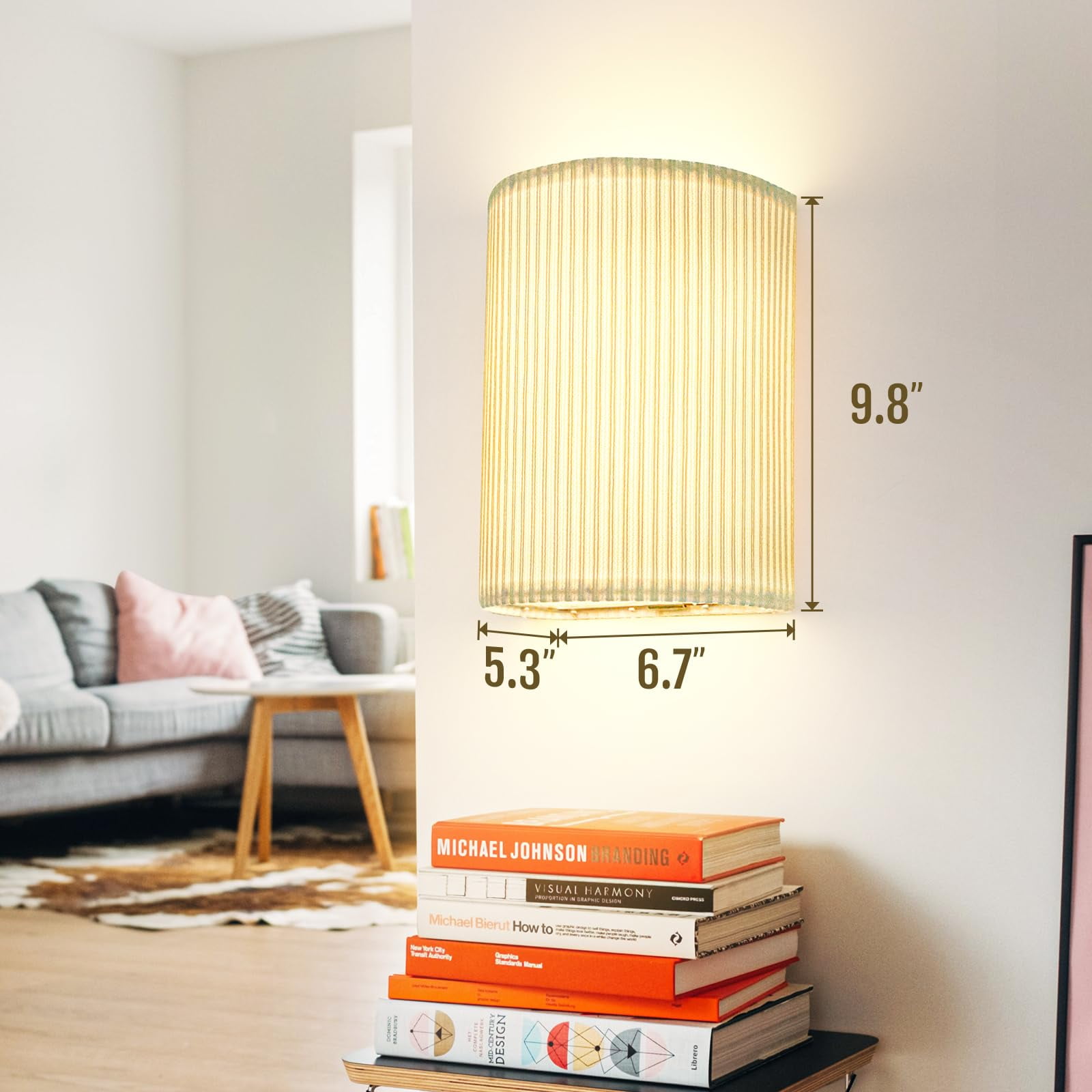 Battery-Operated Wall Sconce Set of 2, Rechargeable RGB Lamp with Remote Control, Dimmable & Timer for bedroom, living room, and hallway