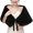 Black, variant on Elegant Faux Furs Bridal Shawl Wrap for Wedding Dress Formal Event Furry Capes Bridesmaids Bows Tie Front Stoles Scarf