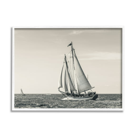Stupell Indtries Ship At Full Sail Crowded Boat Nautical Photography,30 x 24,Design by Danita Delimont