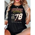 thumbnail image 1 of Camiseta de mujer Trajes de verano Traje Camiseta de cuello redondo para viajes de compras deportivas ﻿Creative English Number 78 Pattern Printed Women'S Fashionable Round Neck Short Sleeve, Simple, 1 of 7