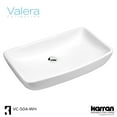 thumbnail image 3 of Karran Usa Vc-504 Valera 24" Rectangular Vitreous China Vessel Bathroom Sink - White, 3 of 5