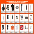 thumbnail image 2 of Mochila con kit de supervivencia de emergencia 250 - Primeros auxilios y torniquete - Bolsa Go Bugout - Equipos y suministros de supervivencia para llegar a casa Camping al aire libre Senderismo Coche, 2 of 5