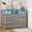 Grey, variant on Dresser with 8 Drawers, Wood Bedroom Dresser with Charging Station & LED Lights, Modern Dressers & Chest of Drawers for Bedroom, Living Room, Hallway, Entryway