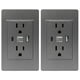 thumbnail image 1 of Receptor GFCI Resistente a Manipulaciones - 2 PCS Toma de Corriente Doble de Pared 15A Con Puertos U, 1 of 7