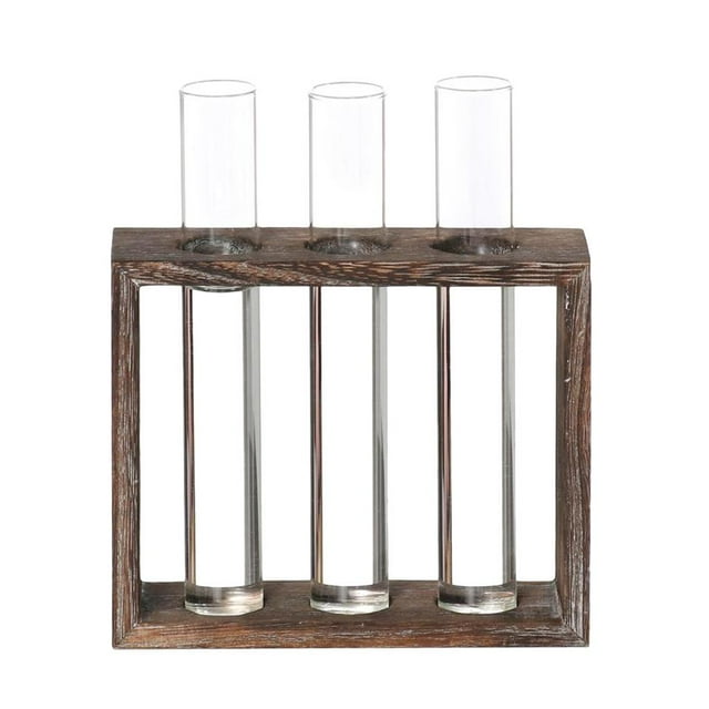 Floreros Hidropónicos Floreros Macetas Estante de piezaza De | Botellas De | Conjunto De Decoración Vintage Y Para Hogar - 3 tubos Sunnimix Jarrón de tubos de ensayo