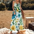 thumbnail image 3 of Bright Floral Summer Pattern Design Sleeveless Dress Women's Evening Dress Womans Clothing, 3 of 9