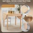 thumbnail image 3 of PAPROOS Extendable Dining Table, 31''-55'' Drop Leaf Kitchen Table for 6, Folding Dining Table, Solid Wood Dining Room Table, Small Dining Table for Kitchen, Breakfast Nook, Natural(Only Table), 3 of 9