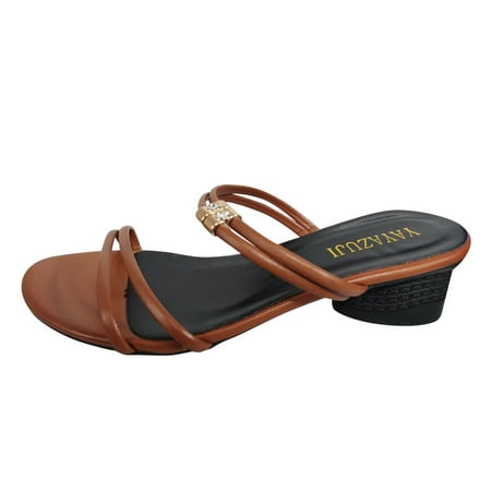 knqrhpse slippers for women Fashion Breathable Lace Up Shoes Heels Sandals womens slippers house slippers for women