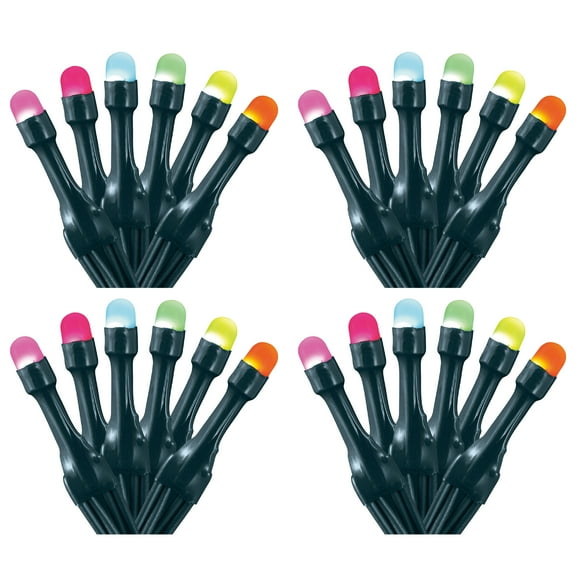 Home Heritage Luminations Christmas Holiday Party Lights, Twinkly App Control, 33' Wrapped Dome, 100 RGB LEDs (4 Pack)