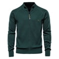 thumbnail image 1 of DPTALR Cardigan à Fermeture Éclair pour Homme, Col Montant, Tricoté, à Manches Longues, 1 of 4