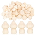 thumbnail image 5 of Raindrops 60Pcs Wooden Mushroom Models Khaki 3.2X2Cm for DIY Handicrafts and Decoration, 5 of 8