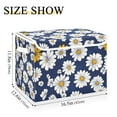 thumbnail image 5 of Yayeee Collapsible Cube Storage Bin with Lid Fabric Closet Decorative Basket with Handles, Retro Daisy Pattern, 5 of 7