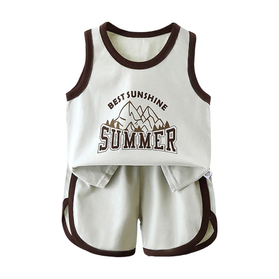 Toddler Boy Summer Outfit for 18-24 Months Baby Boy Clothes Toddler Summer Dinosaur Outfit Short Sleeve T-Shirt Tee Tops Joggers Casual Elastic Shorts 2Pcs Set Short Sets,A25-Dark Gray