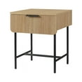 thumbnail image 3 of 18.5" Reeded 1-Drawer Wood Side Table - Coastal Oak / Black, 3 of 5