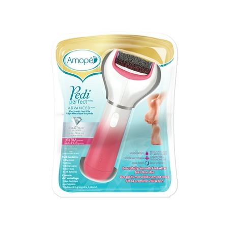 Amope Pedi Perfect Advanced Electric Foot File for Callus Removal and Foot Care, Regular Coarse