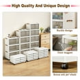 thumbnail image 3 of 6 Tier Collapsible Storage Bins with Magnetic Doors, 36QT Stackable Organizers with Locking Wheels & Side Latches, Foldable Plastic Storage Containers for Bedroom, Office, Dorm Room Organizing, 3 of 6