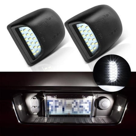 Kirk Lens Plate Xotic Tech 2 x LED License Number Plate Light Kit 18-SMD License Plate Lens for Ford Chevy Silverado Suburban etc ()