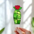 thumbnail image 5 of Stained Glass Suncatcher for Pot Plant Decoration 4 Inch 2D Flat Artificial Plant, 5 of 6