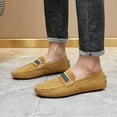 thumbnail image 5 of Big Size Men's Casual Loafers Slip On Leather Shoes Comfortable Lightweight Driving Shoes Male Moccasins Classic Penny Loafer Flats Boat Shoes Outdoor Walking Shoes, 5 of 9