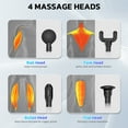thumbnail image 6 of MARNUR Mini Massage Gun, Portable Handheld DeepTissue Massager, Quiet & Lightweight Palm, Sized Design, Gray, 6 of 10