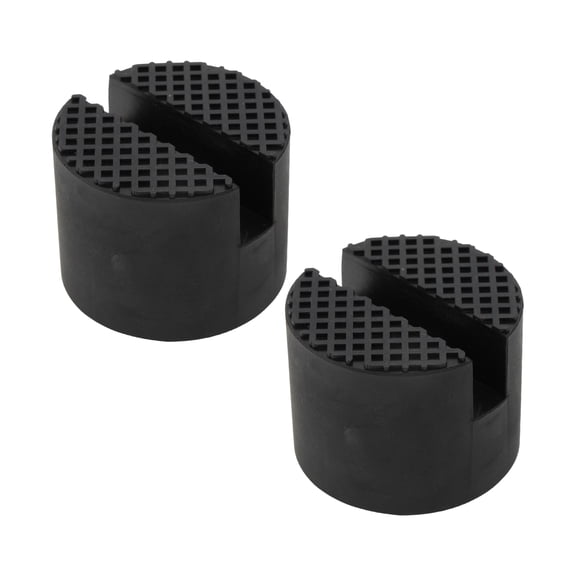 Unique Bargains 2 Pcs Lifting Jack Pad for Automotive Car Truck SUV 50mm Circular Black Rubber Jack Pad Adapter Lift Puck Accessories