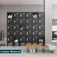 thumbnail image 4 of KAER Metal Locker with 5 Doors 66“ Storage Locker for Employees andstudent with Card Slot Lockable Steel Locker for School Gym Home Office Staff, 4 of 6