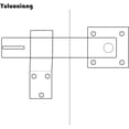 thumbnail image 6 of LAJIAOZ Heavy Duty 6" Barn Door Gate Flip Latch Lock, Study Metal Gate Latch for Outdoor Fence, Shed, Farm Gate, Sliding Barn Door, Provides Extra Security & Privacy, Easy Installation, Black, 2PCS, 6 of 8