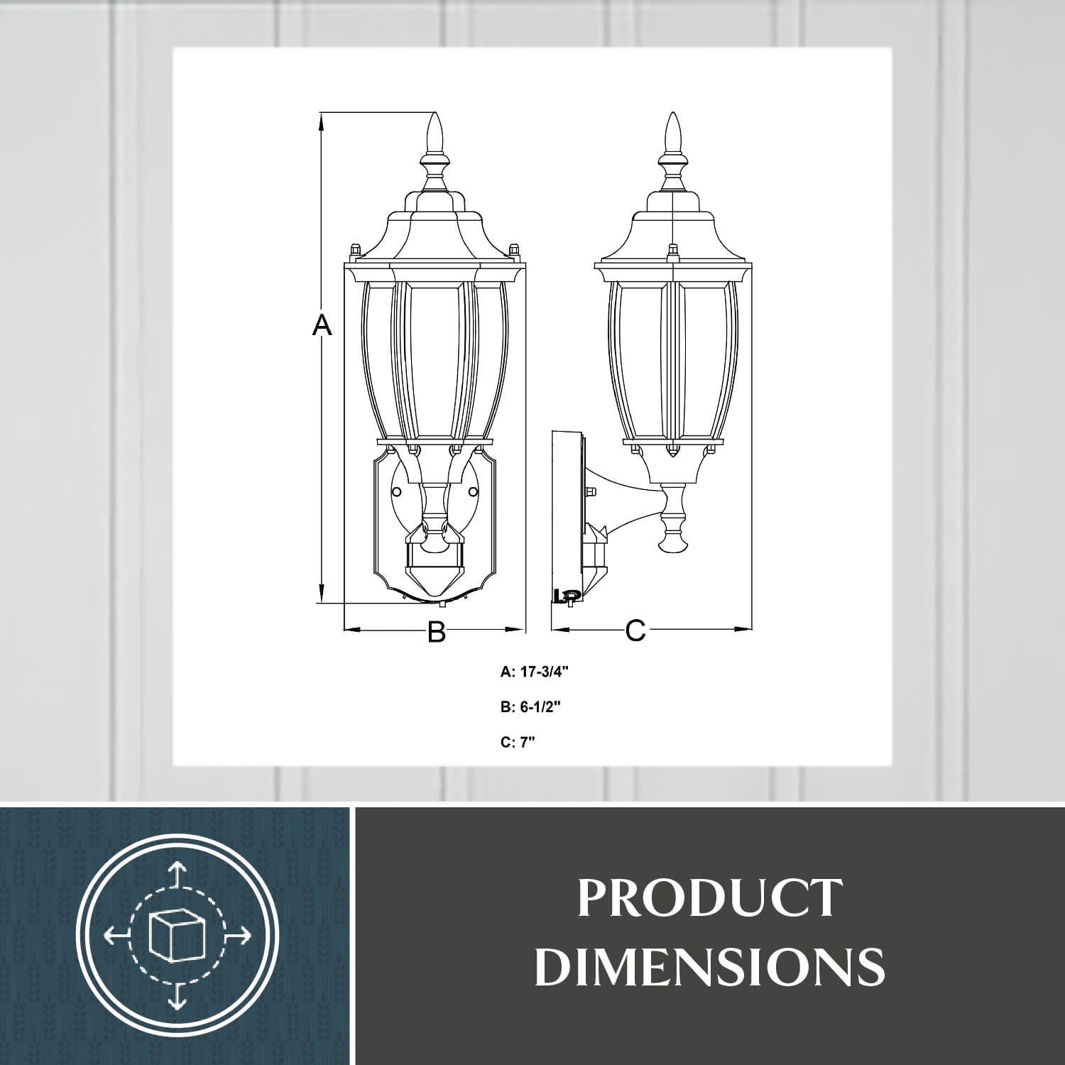 Rogers Park Aluminum 6.25-in. W 1 Light White Motion Sensor Dusk to Dawn Outdoor Wall Lantern Clear Glass