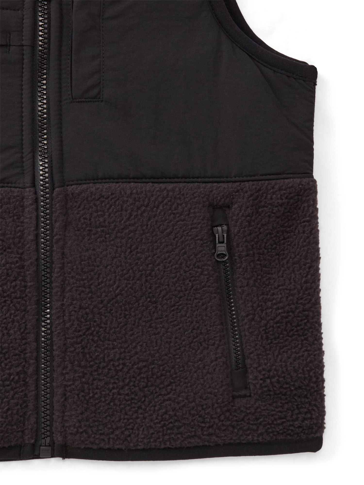 Ozark Trail Boys Mixed Media Fleece Vest, Sizes 4-18