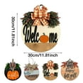 thumbnail image 3 of Fall Thanksgiving Welcome Wreath Sign For Front Door Decoration Happy Thanksgiving Hanging Door Sign Happy Fall Door Hanger Farmhouse Wood Sign For Fall Door Wall Window Porch, 3 of 5