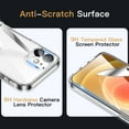 thumbnail image 7 of JETech 3 in 1 Case for iPhone 12 6.1-Inch, with 2-Pack Screen Protector and 2-Pack Camera Lens Protector, Non-Yellowing Shockproof Bumper Phone Cover, Full Coverage Tempered Glass Film (Clear), 7 of 7