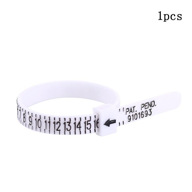Qipin-Regla de anillo creativa, herramienta de tamaño de anillo en espiral para dedo, dispositivo medidor de anillo de medidas de tamaño estadounidense