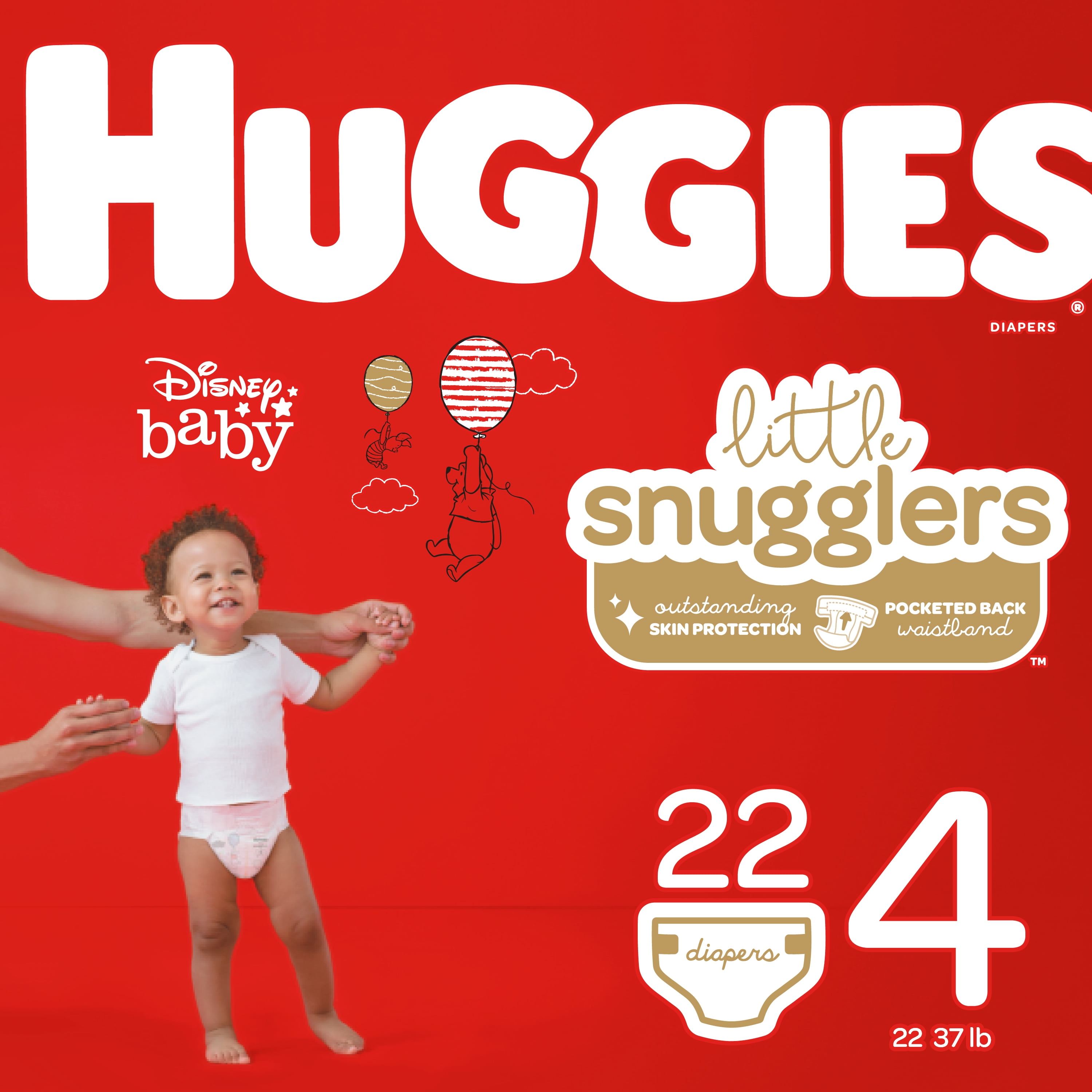 HUGGIES Little Snugglers Diapers, Size 4, 22 Count