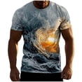 thumbnail image 2 of Zylanna Mens & Big Mens Fashion T-Shirts, Short Sleeve Crew Neck Nature 3D Print Daily Funny Graphic Tees Tops Multicolor, 2 of 5