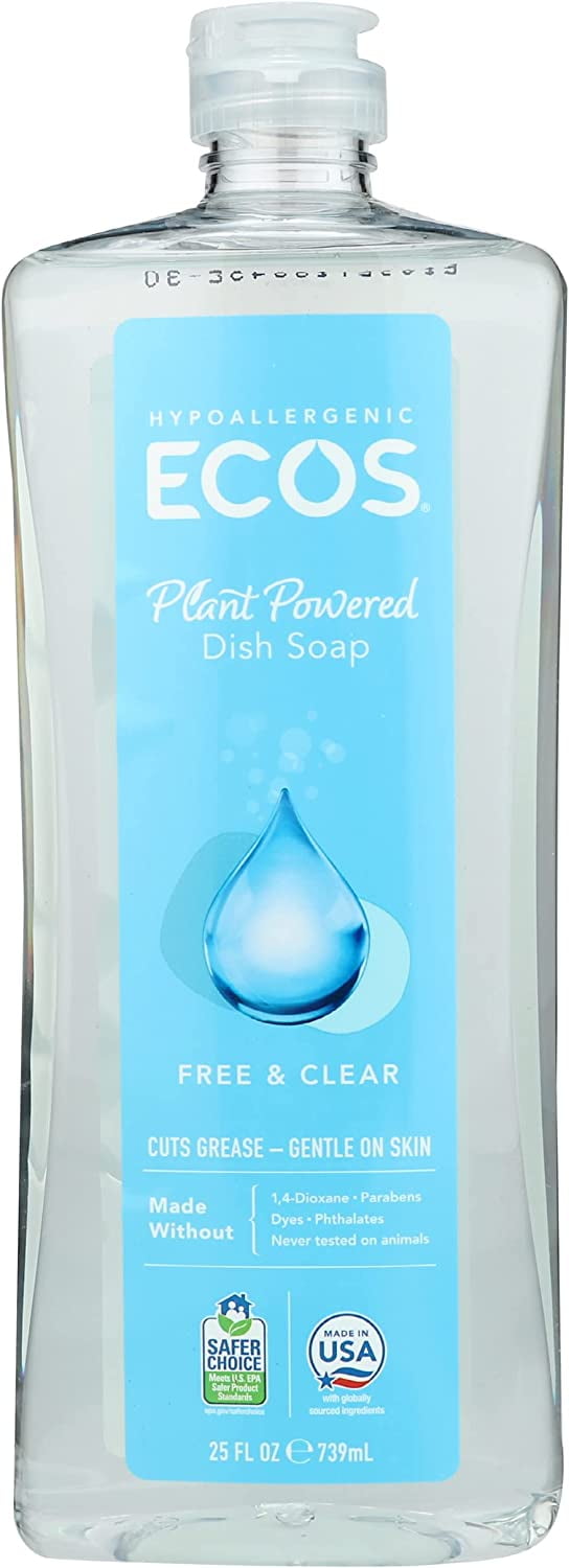Earth Friendly Ecos Dishmate Free & Clear 25 fl oz Pack of 4
