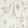 thumbnail image 3 of David Textiles, Inc. 44" x 1 Yard Cotton Lighthearted in Paris Precut Sewing & Craft Fabric, Cream, 3 of 6