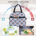 thumbnail image 4 of Fuzoiu Donut with the USA Fag Print Insulated Lunch Bag for Women Men Large Reusable Lunch Box Adult Leakproof Portable Cooler Tote Bags for Work Picnic, 4 of 7
