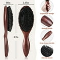thumbnail image 2 of Boar Bristle Hair Brush, Hair Brushes for Women Men Kid Detangle, Hairbrush for Fine Short Thin Hair Type Keep Hair Heathy Restore Shine, 2 of 6