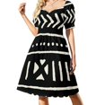 thumbnail image 1 of Robe Sans Manches en Tissu de Boue Noir et Blanc Robes de Soirée Robes de Mariage pour Femmes Robes Longues, 1 of 4